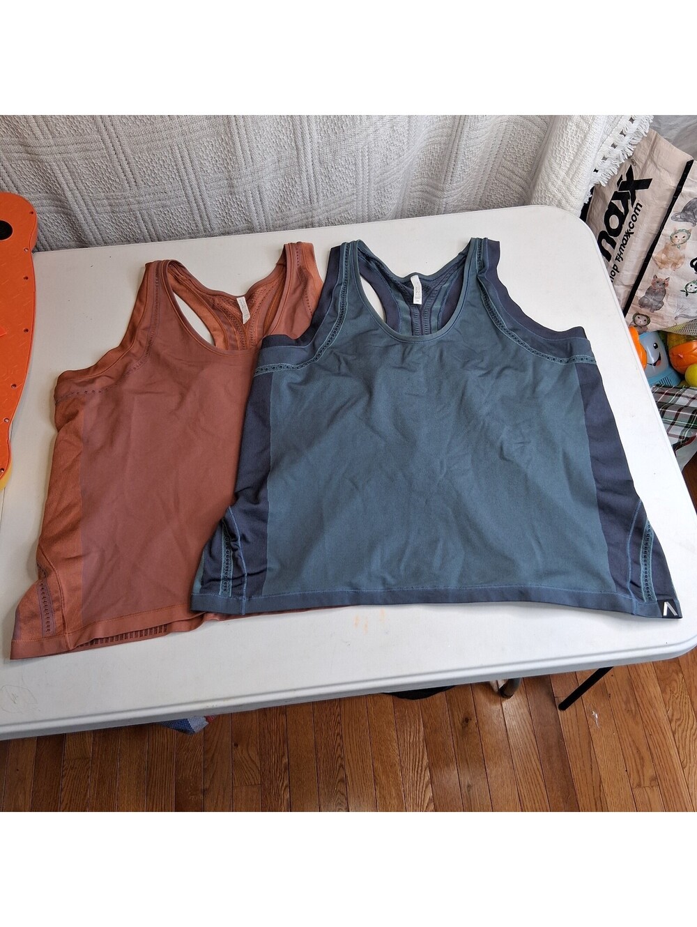 Lot of 2 Athleta Allyson Felix Legend Tank Tops 3X Plus Size Mesh Activewear